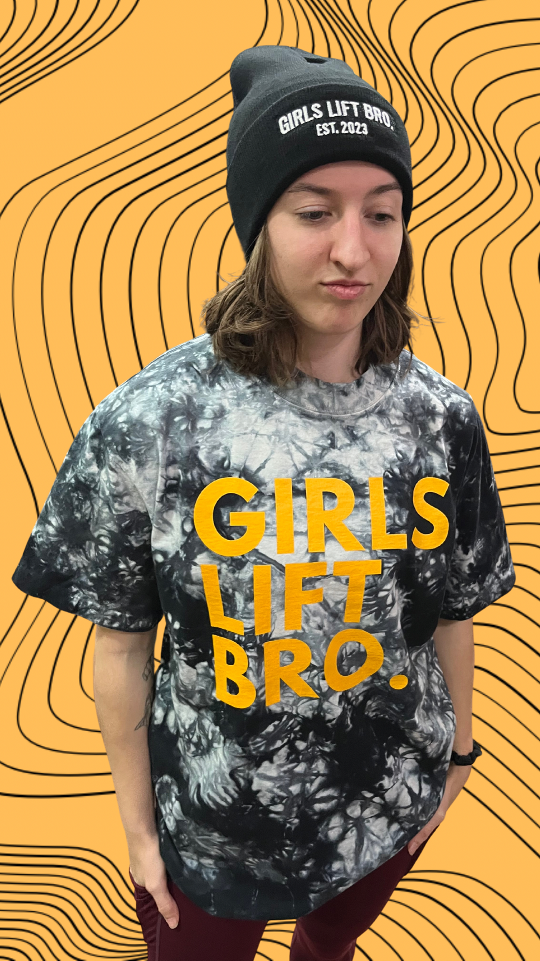 Girls Lift Bro. Original Oversized Tie-Dye Tee