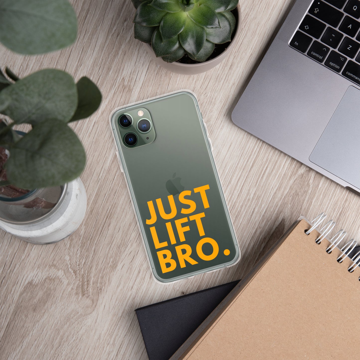 Just Lift Bro. Clear iPhone Case